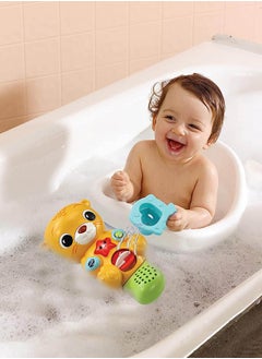 vtech أوتار مرحة لرش الماء، لعبة استحمام للأطفال بعمر سنة + لعبة حمام حسية مع أضواء  - Image 2