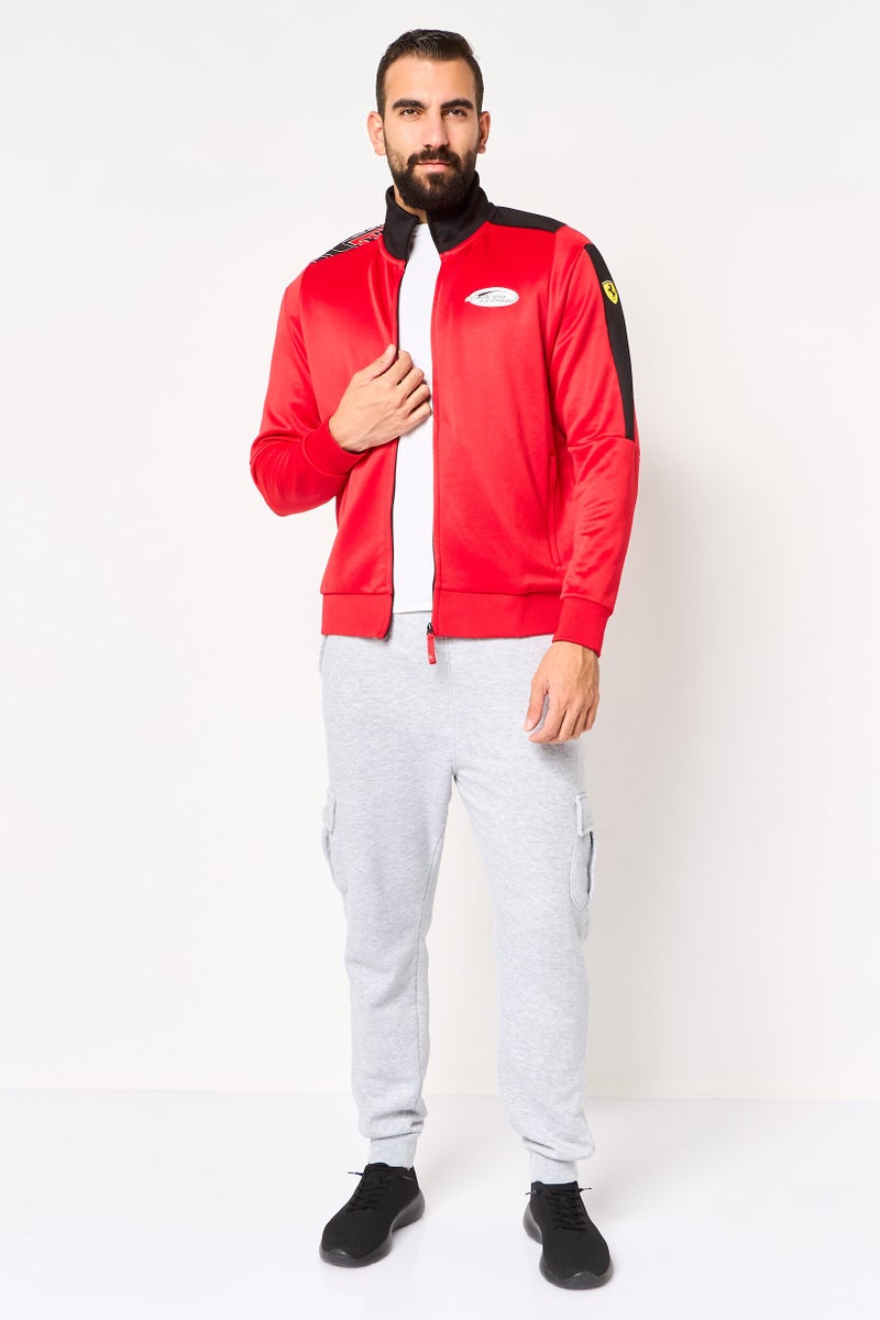 PUMA جاكيت بومّا x سكوديريا فيراري للرجال بأكمام طويلة لملابس الرياضة، أحمر - Image 2