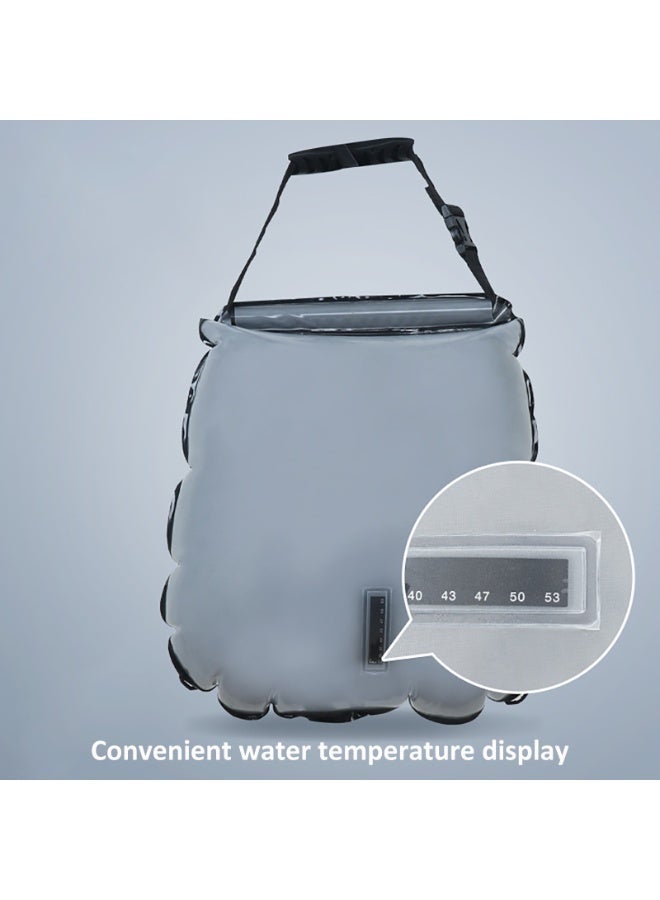 YY-ريشير خيمة استحمام منبثقة، 150 سم × 190 سم، مأوى خارجي قابل للطي يوفر الخصوصية مع حقيبة استحمام سعة 20 لترًا، دش تخييم مُدفأ برأس دش دوار للاستحمام والمشي لمسافات طويلة - Image 5