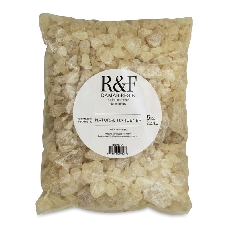R&F Handmade Paints Encaustic Damar Resin Crystals, 5-Pound - Image 1