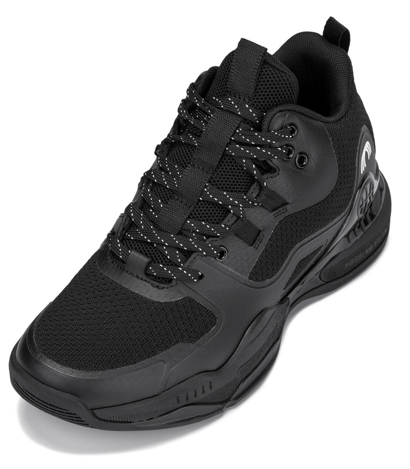 CALTO Mens Invisible Height Increasing Elevator Shoes Black Basketball HighTop Sporty Sneakers 30 Inches Taller Q393 Size 8 DM US - Image 2