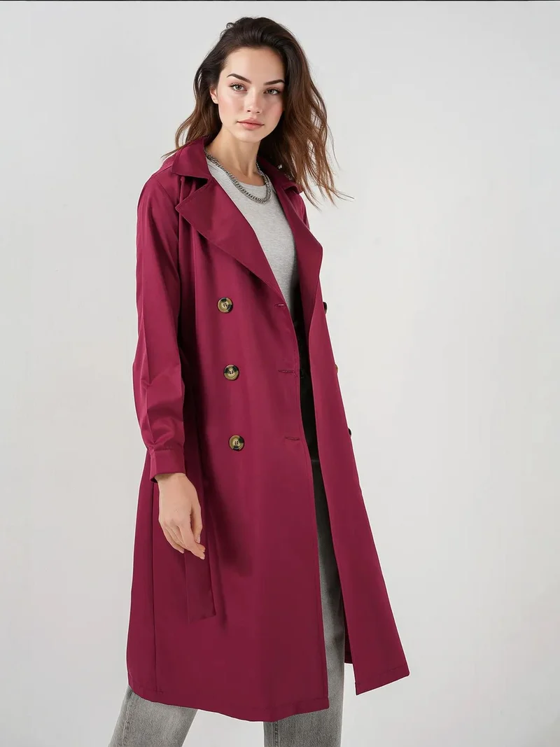 BIG DART BDART Double Breasted Long Trench Coat