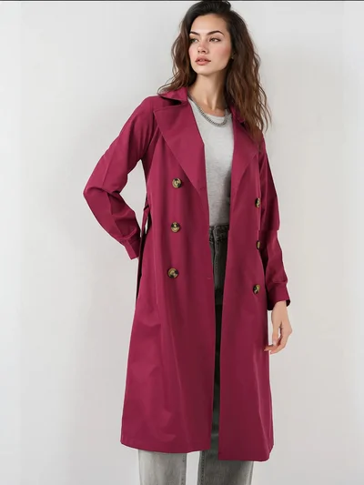 BIG DART BDART Double Breasted Long Trench Coat
