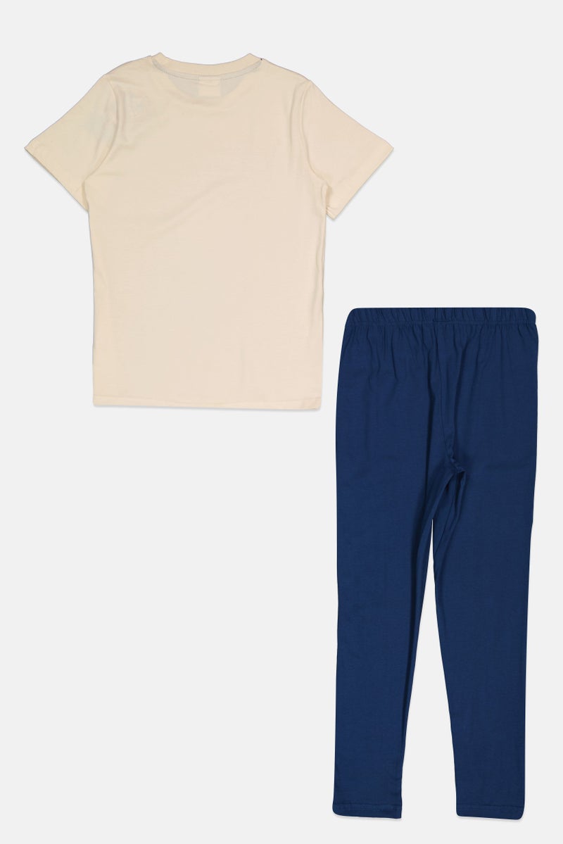 SONIC Kids Boy 2 Pcs Graphic Print Top And Bottom Pajama Set, Multicolor - Image 2