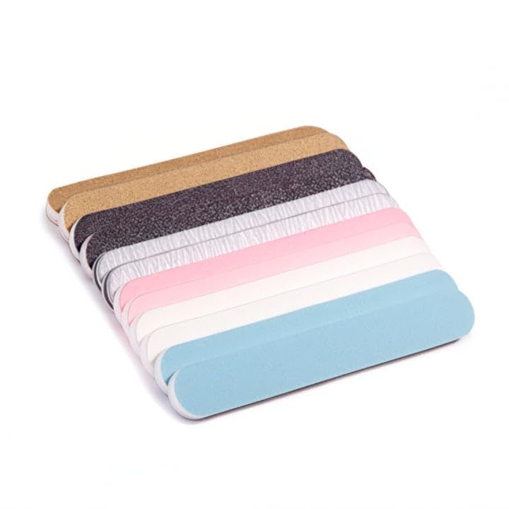 Iridesi Professional Colorful Mini Finger Nail Files Washable Emery Boards 3-1/2 Inches Long 12 Fingernail Files Per Pack - Image 3