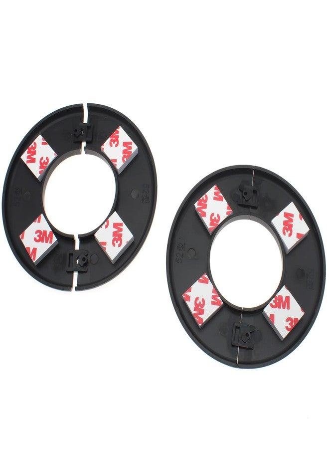 OZXNO ID 1.0" ABS Wall Split Flange 4 Pcs Split Decorative Escutcheon Self-Adhesive Wall-mounted Water Pipe Cover Accessories (Black) - Image 5