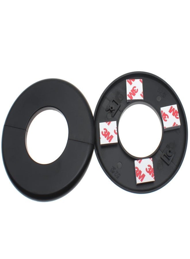 OZXNO ID 1.0" ABS Wall Split Flange 4 Pcs Split Decorative Escutcheon Self-Adhesive Wall-mounted Water Pipe Cover Accessories (Black) - Image 3