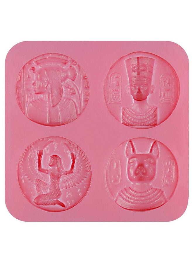 FUNSHOWCASE Funshowcase Antique Egypt Coins Inspired Chocolate Candy Silicone Mold for Cake Decorate, Crafting  - Image 1