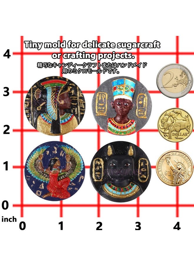FUNSHOWCASE Funshowcase Antique Egypt Coins Inspired Chocolate Candy Silicone Mold for Cake Decorate, Crafting  - Image 4