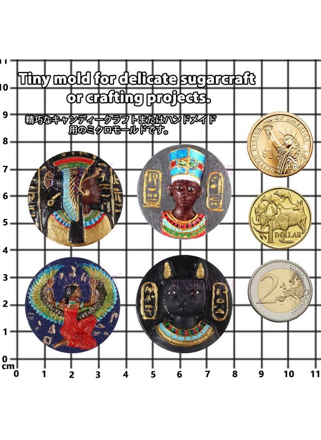 FUNSHOWCASE Funshowcase Antique Egypt Coins Inspired Chocolate Candy Silicone Mold for Cake Decorate, Crafting  - Image 3