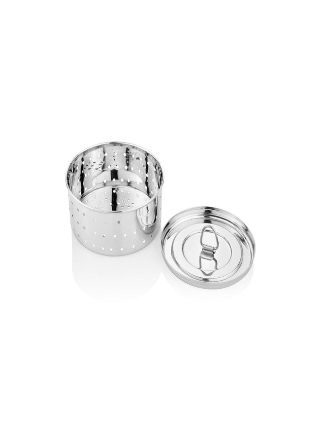 Embassy Stainless Steel Round Paneer Mould/Maker/Strainer | 750 ml | Diameter 14 cm | Size 4 | Perfect for Making Homemade Paneer/Cheese/Tofu | Dishwasher Safe - Image 1