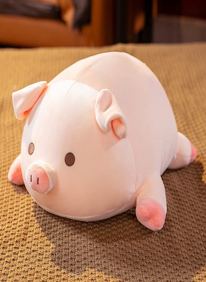 lannery Pig Stuffed Animal Hugging Pillow, Soft Fat Pig Plush Toy Gifts for Kids, Valentine, Christmas (Round Eyes, 15.7") - Image 2