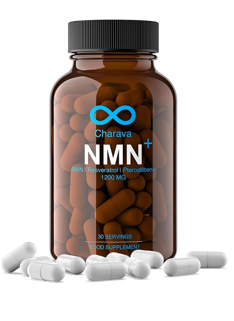 NMN+ 1200mg | Nicotinamide Mononucleotide & Resveratrol | NAD Booster | Longevity & Healthy Aging | 30 Day Supply