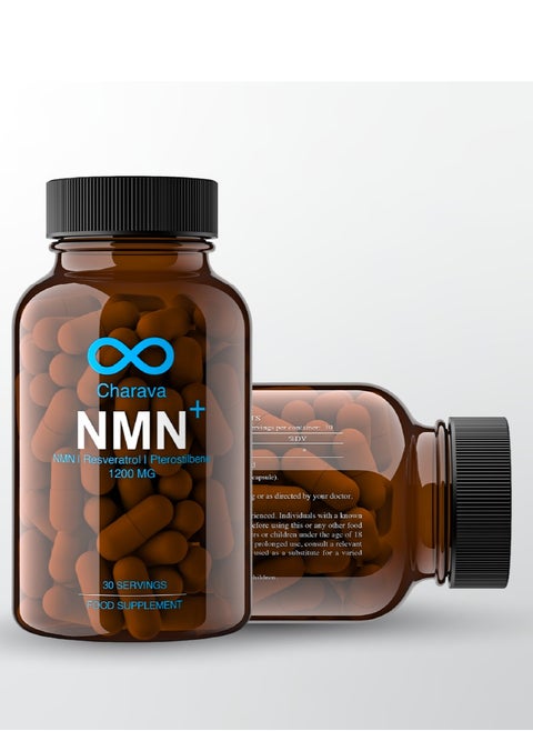 NMN+ 1200mg | Nicotinamide Mononucleotide & Resveratrol | NAD Booster | Longevity & Healthy Aging | 30 Day Supply