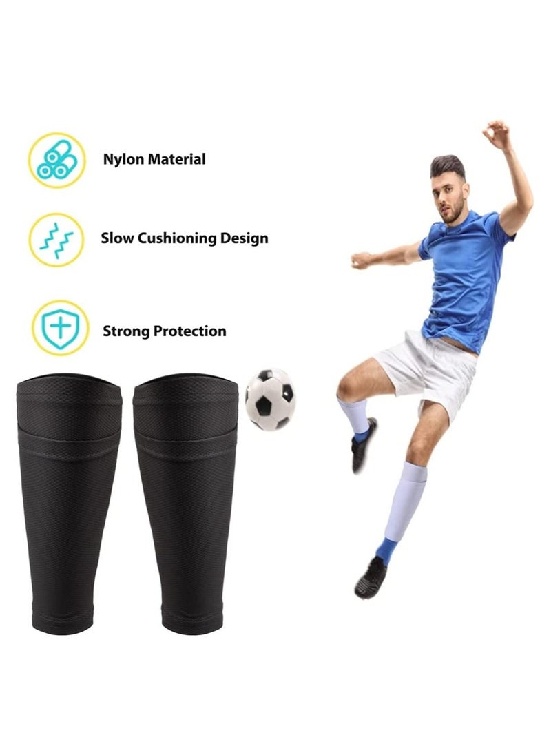 Generic - 2 Pairs Breathable Soccer Shin Guard Socks with Pocket, Perfect for Football Shin Pads, Ideal for Kicking, Running, and Cycling - Image 1