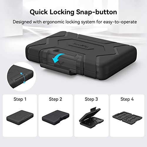 SMALLRIG Memory Card Holder Case 15 Slots, Water-Resistant for SD Card, Micro SD Card, CFexpress Type A/Type B Card, XQD Card - 3192 - Image 4