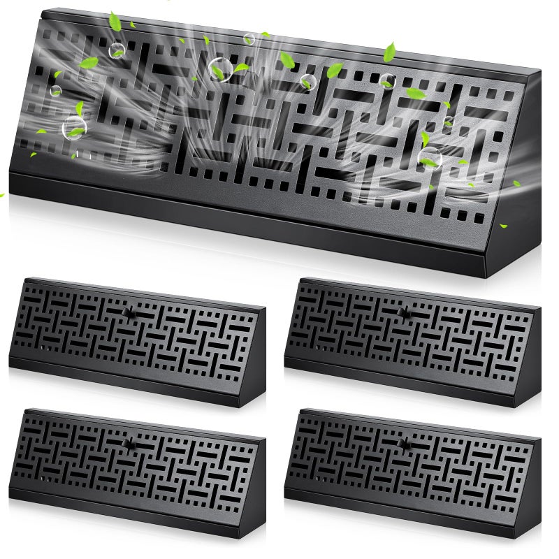 Landhoow غطاء فتحة تهوية قاعدة 15 بوصة من لاندهو 4 قطع باللون الأسود