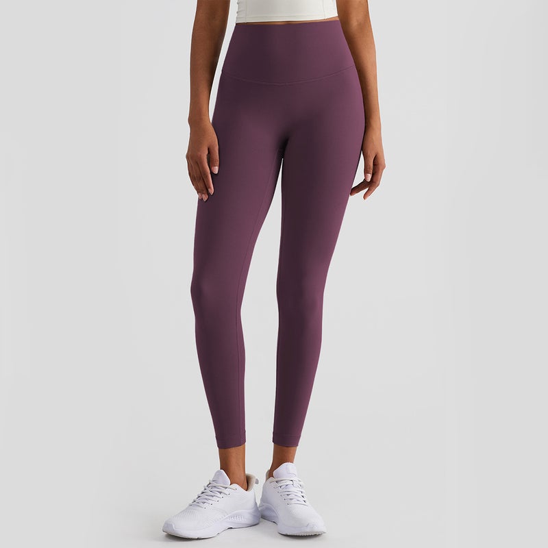 Leggings Trousers 25w721 Plum Red Seamless Yoga Pants for Women's Spring and Autumn High-waisted Butt-lifting Indoor Training Running Fitness Independent Brand