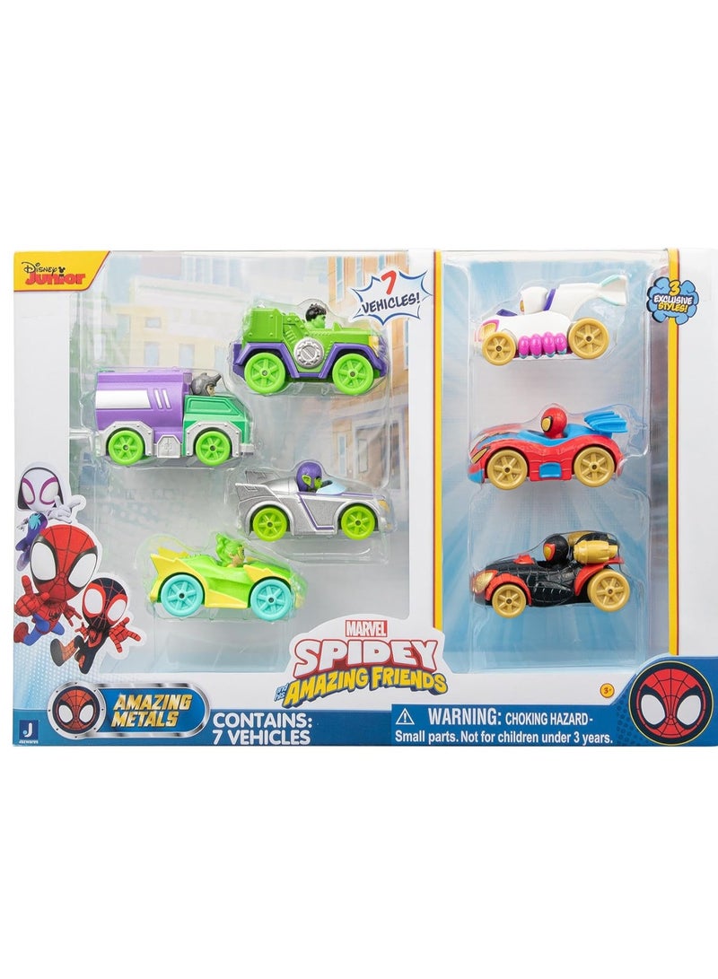 Jaswar ألعاب معدنية من جاسوار سبايدي وأصدقائه، شخصيات أكشن متينة مع سبايدرمان وأصدقائه، ألعاب مارفل قابلة للجمع للأطفال - عبوة من 7 - Image 3
