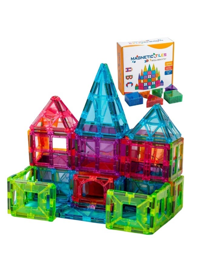 reelegant Magnetic Blocks 60 Pieces - Large Size Kids Blocks, 3D Design - Magnetic Tiles Building Toys for Intelligence and Creativity - Building Toys for Kids Ages 3+ - Image 1