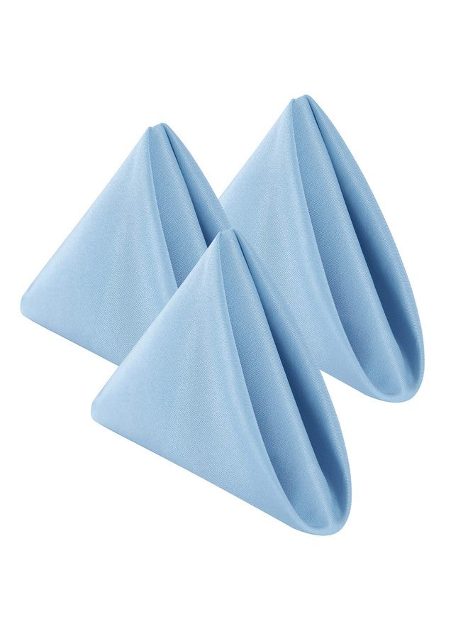 Cupuamon Cloth Napkins 17x17 inch Washable Polyester Dinner Napkins Soft Table Napkins for Wedding Party Dining Banquet(Blue Mist,12PCS) - Image 1