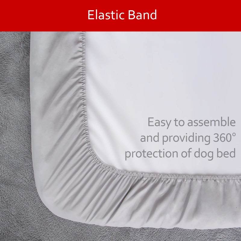 Moonsea Dog Bed Covers Replacement Washable 2 Pack, Waterproof Dog Bed Covers Dog Pillow Cover Quilted, Pet Bed Cover Lovely Grey Star Print, Puppy Bed Cover 27x36 Inches, for Dog/Cat, Cover Only - Image 5