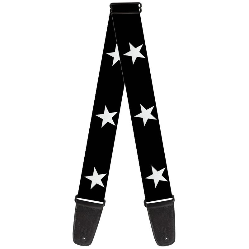 Buckle Down Buckle-Down Guitar Strap Star Black White 2 Inches Wide - Image 2