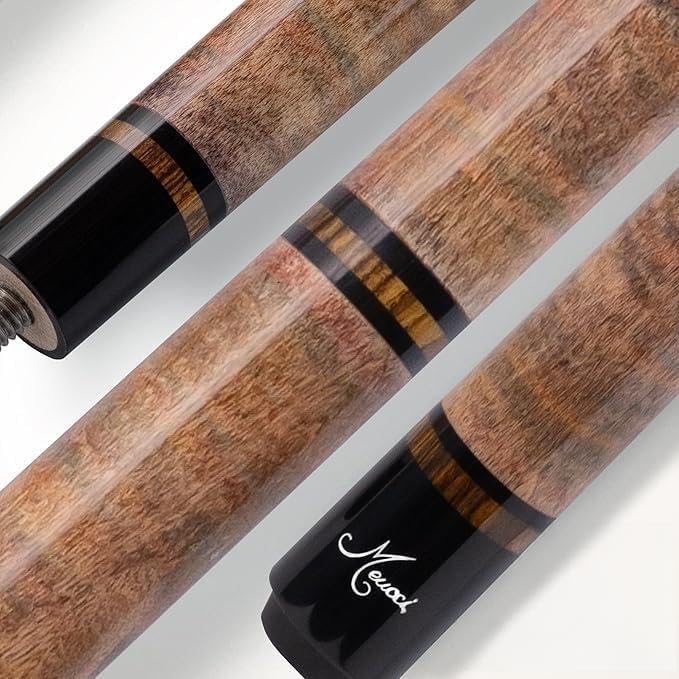 Meucci Youth 48 Short Cue17oz All Natural Wood with Rainbow Stain Compact Billiard Cue Stick for Youth Players 24 Butt 24 Shaft Low Deflection Pro Series for Accuracy Balance - Image 1