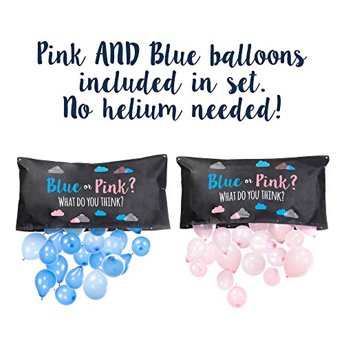 Pop Fizz Designs Gender Reveal Balloon Drop Bag Blue or Pink - Image 5