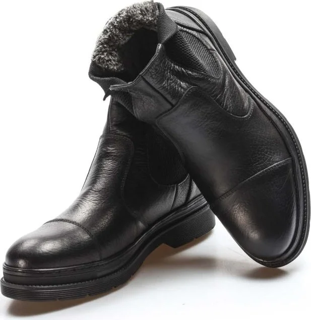 Fast Step Genuine Leather Black Men's Classic Boots 943sma927