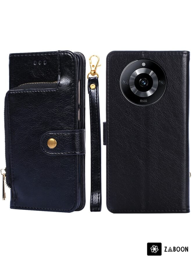 Zaboon - Protective Case For Sharp Aqous V6/V6 Plus Stitching Skin Feel Magnetic Buckle Horizontal Flip PU Leather Case - Image 1