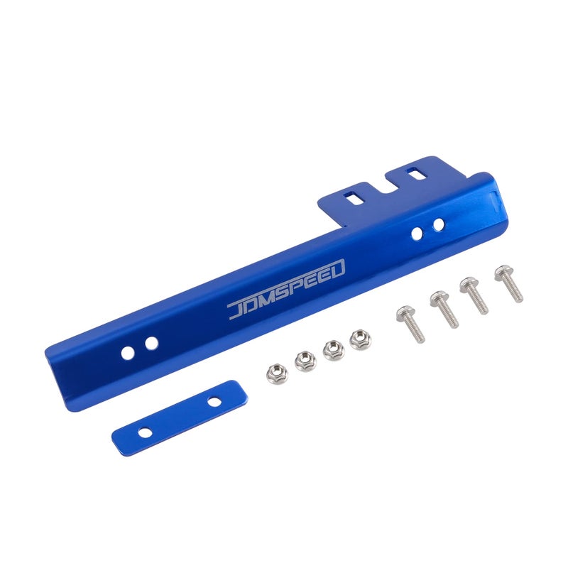 JDMSPEED Universal Blue Front Bumper License Plate Mount Bracket Relocator Holder Bar
