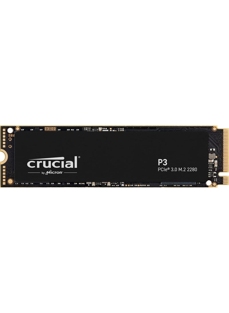 كروشيال P3 1 تيرابايت CT1000P3SSD8 PCIe 3.0، 3D NAND، NVMe، M.2 SSD، حتى 3500 ميجابايت/ثانية، أسود 1 تيرابايت - Image 1