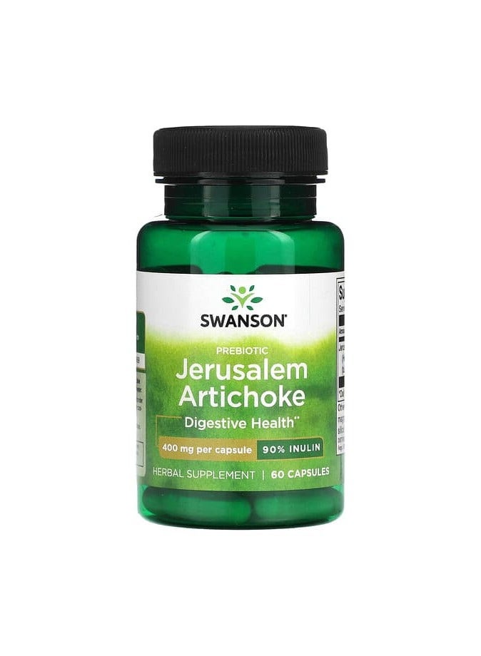 SWANSON Prebiotic Jerusalem Artichocke, 400 mg, 60 Capsules