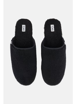 TOMS Men Harbor Faux Shearling Slip On Slipper, Black  - Image 4