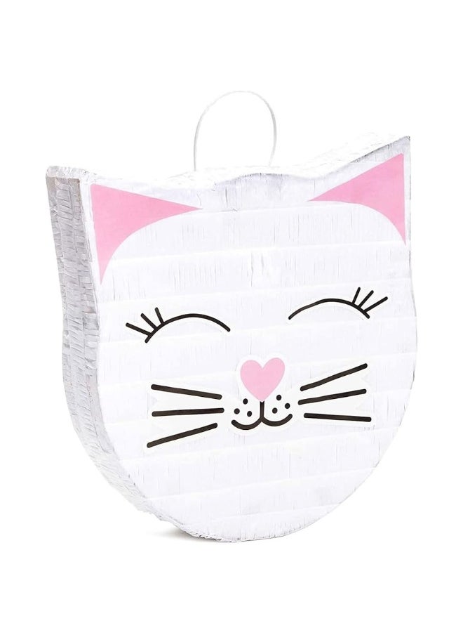 Blue Panda - Cat Pinata for Kitty Birthday Party Supplies, Kitten Themed Decorations (14x12.8x3 in, Small) - Image 1