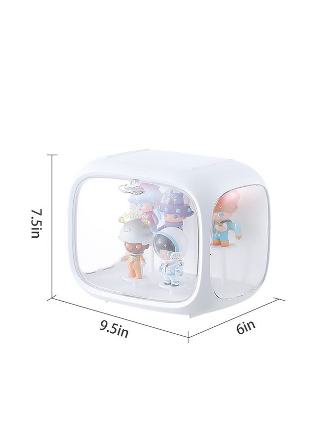 WMM Display case for Figures with Light Adjustable Display Stand Clear Acrylic Display Box with Door Dust and Moisture Proof Suitable for Lego Collectibles Action Figures Pop Mart  - Image 4