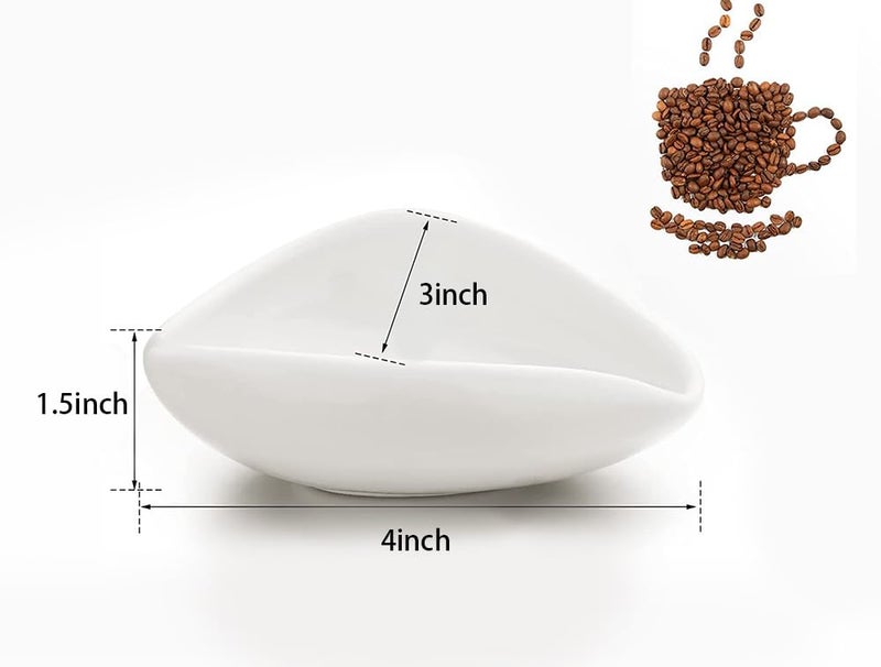 Mozacona 2pcs Ceramic Coffee Scoops Coffee Bean Weighing Bowls Coffee Powder Spoon - Image 2