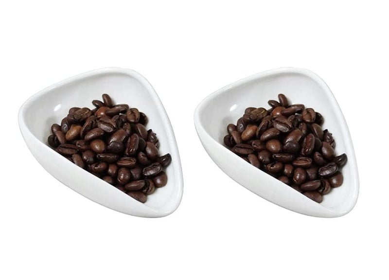 Mozacona 2pcs Ceramic Coffee Scoops Coffee Bean Weighing Bowls Coffee Powder Spoon - Image 1