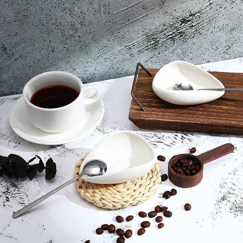 Mozacona 2pcs Ceramic Coffee Scoops Coffee Bean Weighing Bowls Coffee Powder Spoon - Image 5