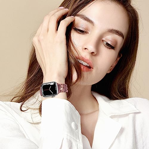 iWabcertoo 4 PACK Engraved Silicone Bands Compatible with Apple Watch Band 40mm 38mm 41mm 42mm 44mm 45mm 46mm 49mm Women Breathable Soft Cute Sport Replacement Strap for iWatch SE Series 11 10 9 8 7 6 5 4 3 2 1 - Image 5