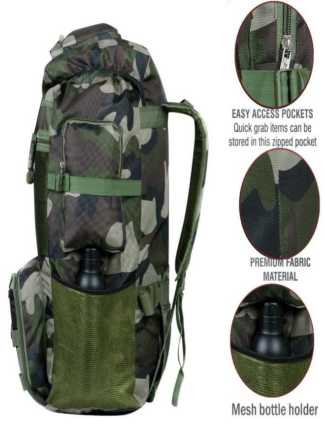 Nyfee 90L Travel Backpack Camping Hiking Rucksack Trekking Bag for Men & Women,Camouflage Travel Backpack with Multiple Pockets, Water Bottle Holder & Adjustable Straps - Image 3