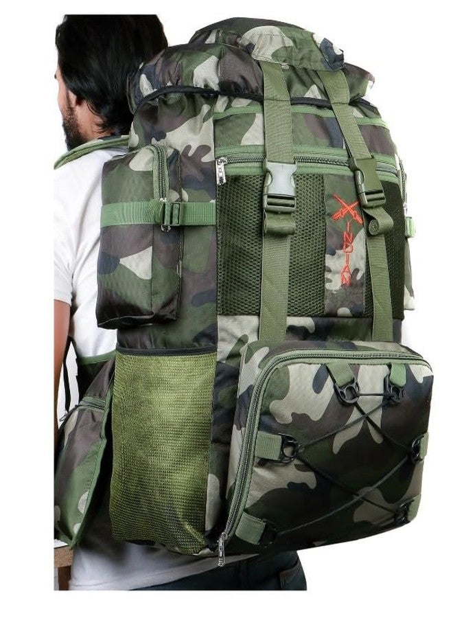 Nyfee 90L Travel Backpack Camping Hiking Rucksack Trekking Bag for Men & Women,Camouflage Travel Backpack with Multiple Pockets, Water Bottle Holder & Adjustable Straps - Image 2
