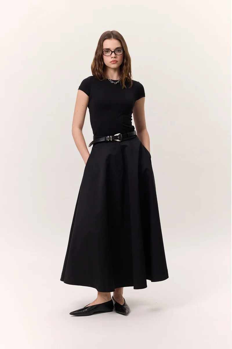Manuka Premium Wide Skirt Burgundy