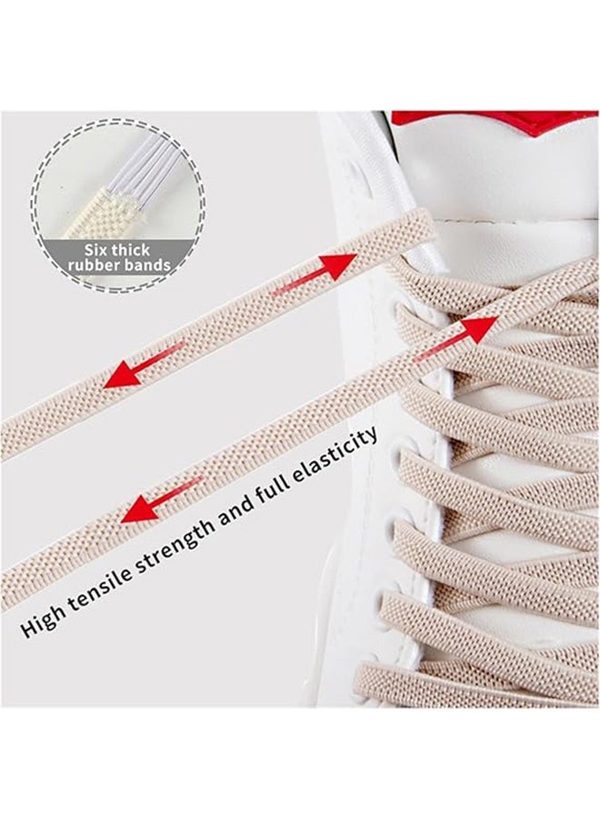 كوانتوم 6 قطع من أربطة الأحذية، رباط حذاء مغناطيسي كسول بمشبك معدني، أربطة أحذية مرنة للأحذية الرياضية سريعة بدون رباط مع قفل مشبك للأطفال والكبار - Image 2