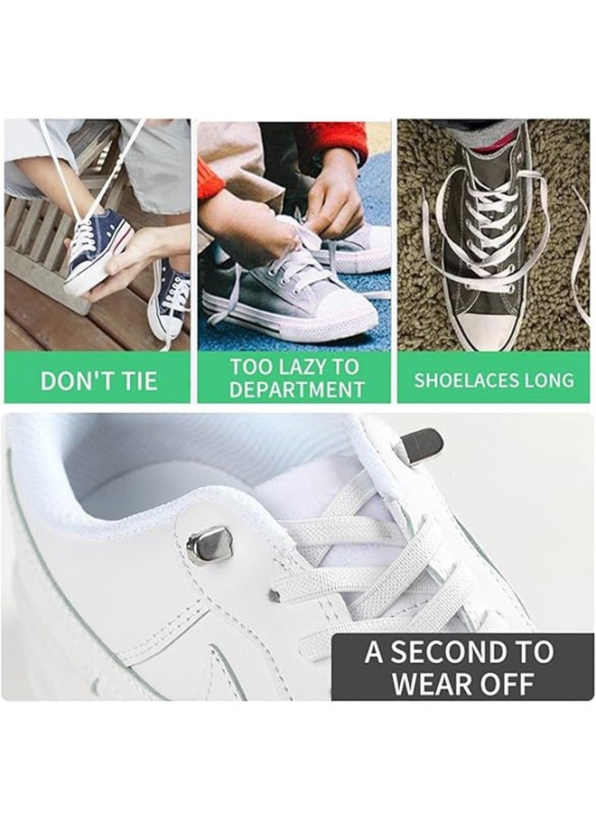 كوانتوم 6 قطع من أربطة الأحذية، رباط حذاء مغناطيسي كسول بمشبك معدني، أربطة أحذية مرنة للأحذية الرياضية سريعة بدون رباط مع قفل مشبك للأطفال والكبار - Image 5