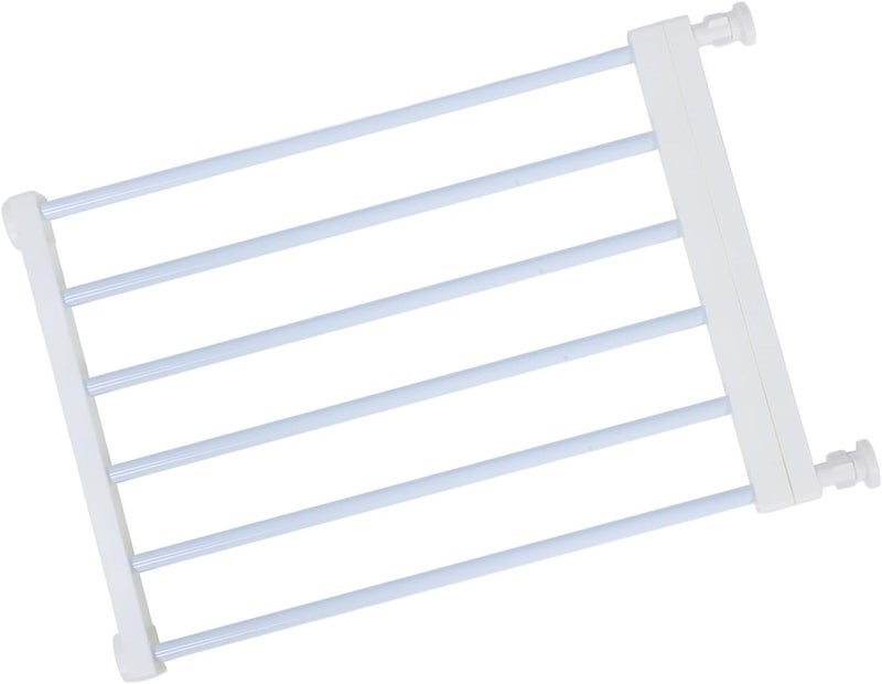 Short Expandable Dog Gate, Low Pet Gate with Sturdy Metal Frame, Adjustable Step Over Design for Indoor Doorway Stair Window Kitchen, Easy Installation No Drilling Required for Sma (White Medium, - Image 5