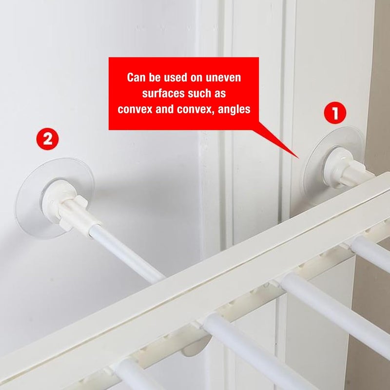 Short Expandable Dog Gate, Low Pet Gate with Sturdy Metal Frame, Adjustable Step Over Design for Indoor Doorway Stair Window Kitchen, Easy Installation No Drilling Required for Sma (White Medium, - Image 3