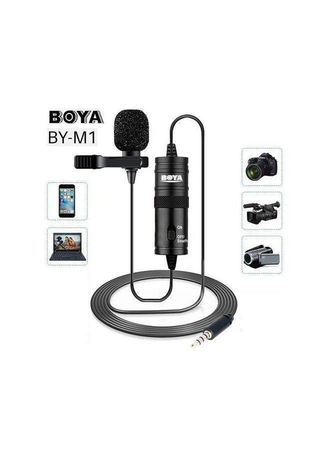 بويا ميكروفون مكثف متعدد الاتجاهات  لكاميرا ايفون واندرويد والكمبيوتر وويندوز - لليوتيوب والمقابلات وتسجيل الفيديو 10 قدم، إضافي، أسود - Image 1