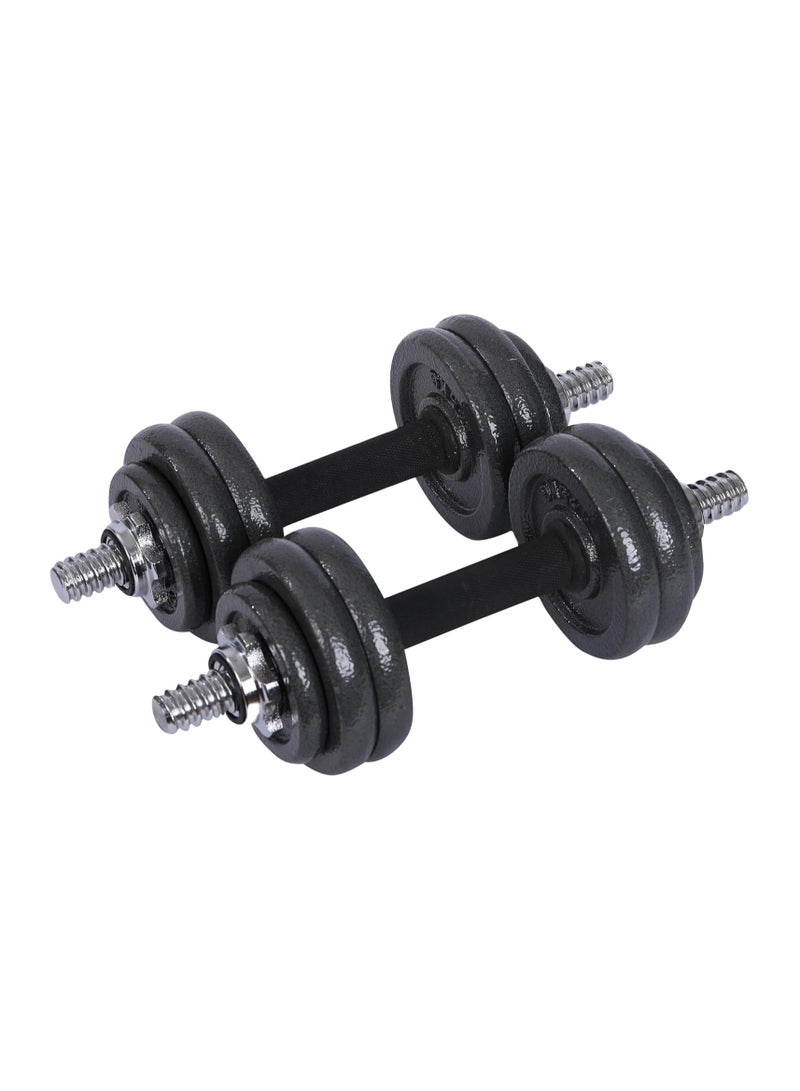 ENDLESS  Endless 15 Kg (33 LB) Cast Iron Adjustable Dumbbell Set ( 1.25Kg*8 , 0.5kg*4 , 1.5kg*2 dumbell rods )| Black | Perfect for Bodybuilding, Fitness, Weight Lifting and Training at Home or Gym - Image 1